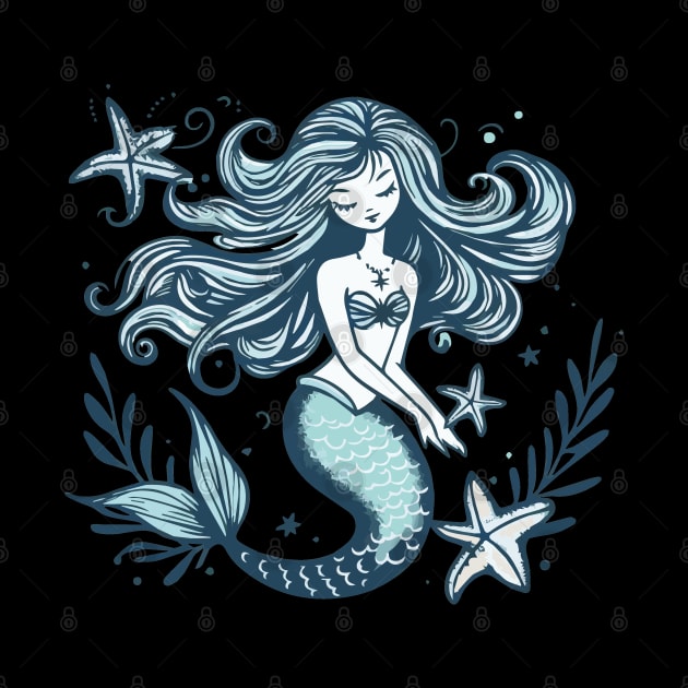 Beautiful Vintage Style Mermaid by Heartsake