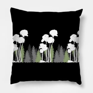 Forest trees a simple yet attractive print for plant and forest lovers Pillow