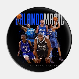 Orlando Magic All Time Starting Five Pin