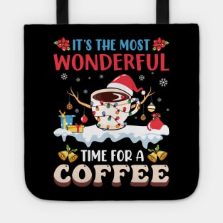 It's the most wonderful time for a coffee christmas Tote