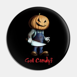 Pumpkin Kid Got Candy Halloween Design Pin