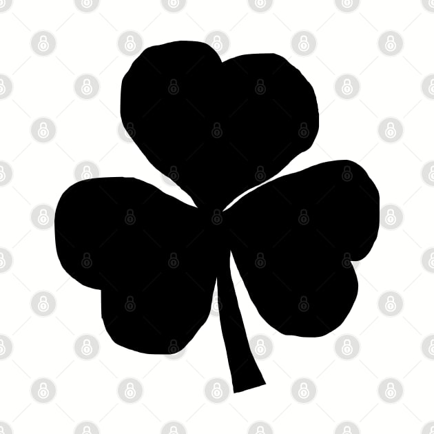 Shamrock Black for St Patricks Day by ellenhenryart