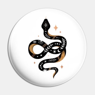 Snake - Black and Gold Pin