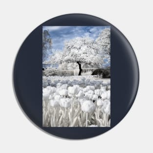 Tree in Tulip Field Pin