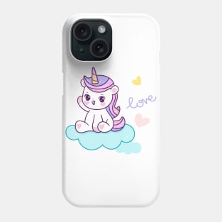 Unicorn on the Clouds Phone Case