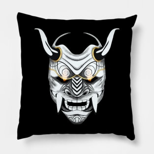 Samurai Mask Bushido Warrior Aesthetic Japanese Pillow