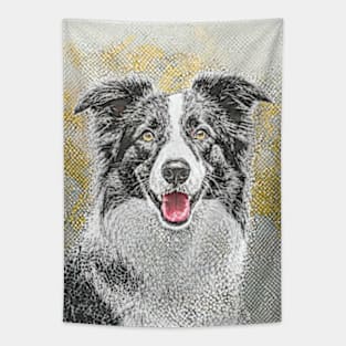 Dog Portrait - Border Collie Tapestry