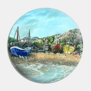 Hastings Fishing Boats Pin