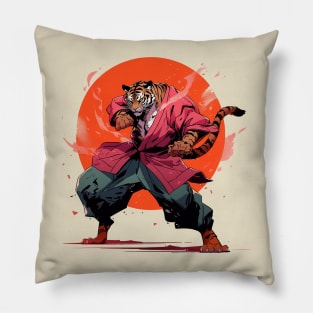 karate tiger Pillow