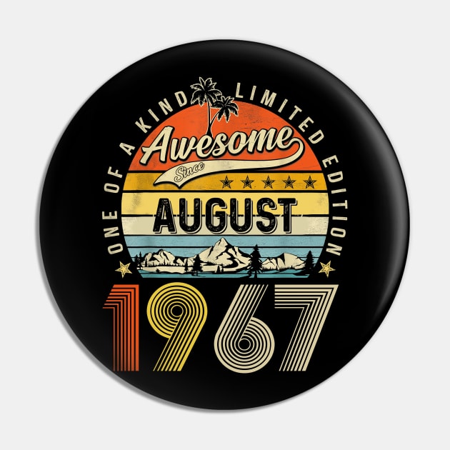 Awesome Since August 1967 Vintage 56th Birthday Pin by louismcfarland