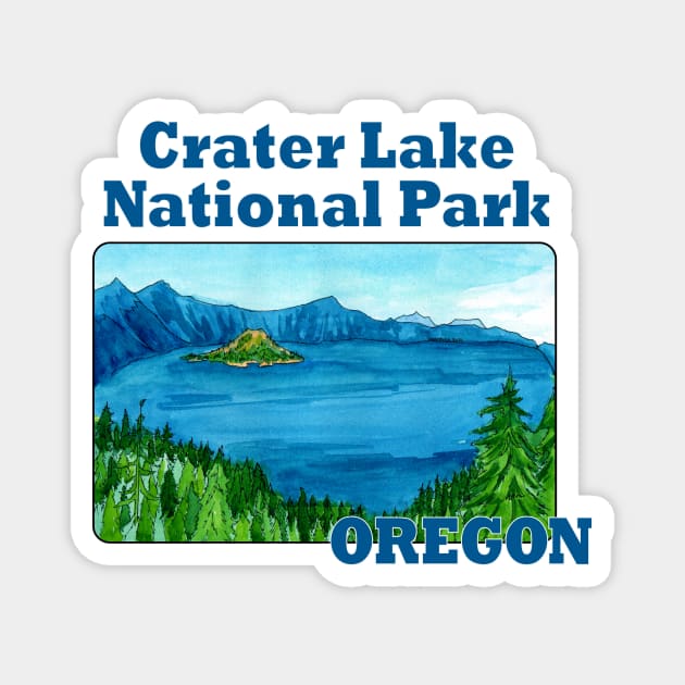 Crater Lake National Park, Oregon Magnet by MMcBuck