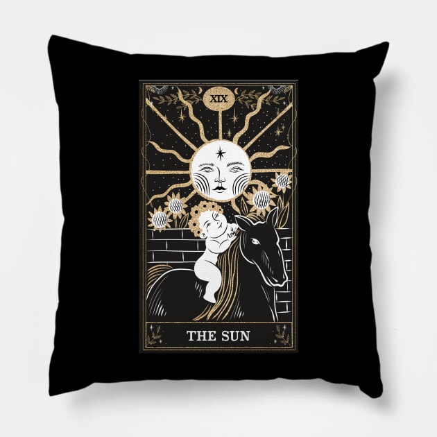 The Sun Tarot Card Pillow by moonlobster