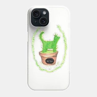 Green Kitten Phone Case