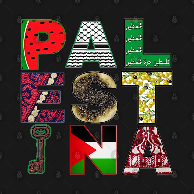 PALESTINA - Palestine Symbols - Back by SubversiveWare