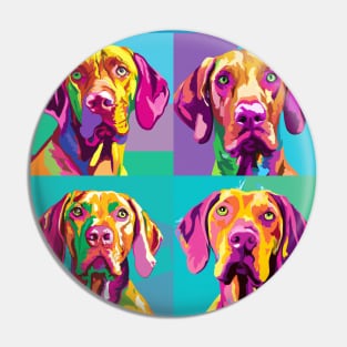 Vizsla Pop Art - Dog Lover Gifts Pin