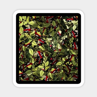 Bird Leaves Floral Nature Pattren Magnet