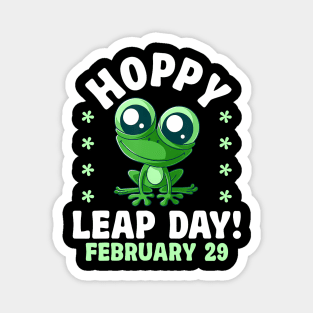 Funny Frog Hoppy Leap Day February 29 Birthday Leap Year Magnet
