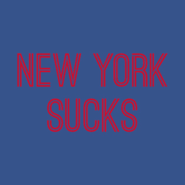 New York Sucks (Red Text) by caknuck