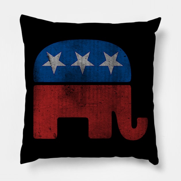 Republican Elephant Vintage Pillow by Flippin' Sweet Gear