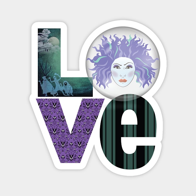 Grim Grinning LOVE Magnet by 5571 designs