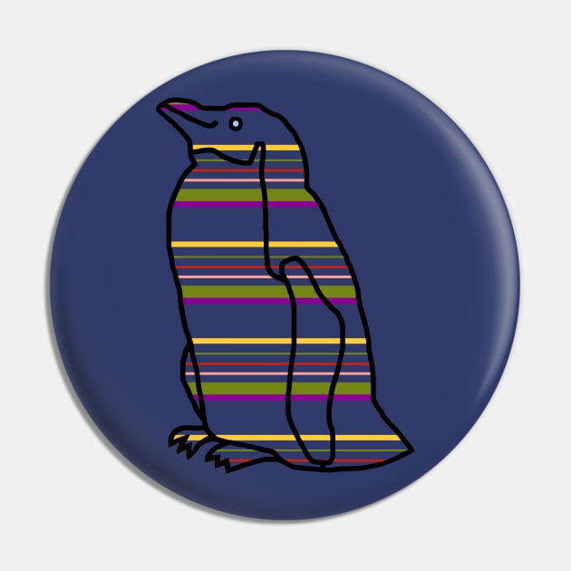 Woman Yelling Meme Stripes Penguin Pin by ellenhenryart