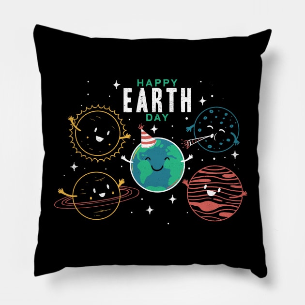 Happy Earth Day Pillow by Tobe_Fonseca