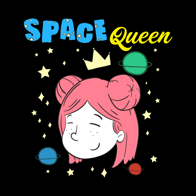 Cute Space Queen Exploring Outer Space Astronaut by theperfectpresents