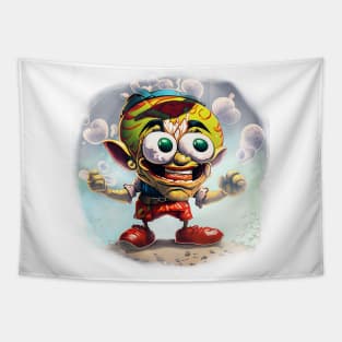 Warped Mario with veins in head Tapestry