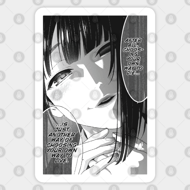 Yumeko Jabami Png Black And White Kakegurui Jabami Yumeko Kakegurui Sticker Teepublic teepublic