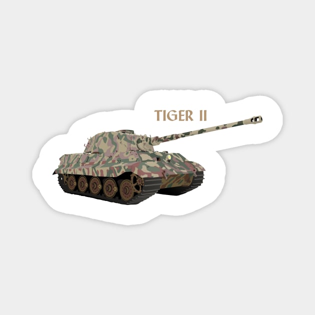 Tiger II German WW2 Battle Tank Magnet by NorseTech