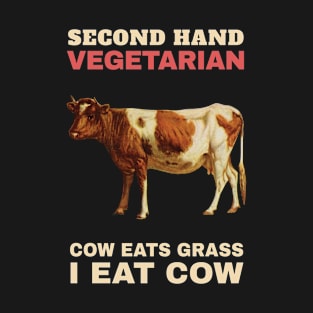 Second Hand Vegetarian Vintage Cow T-Shirt