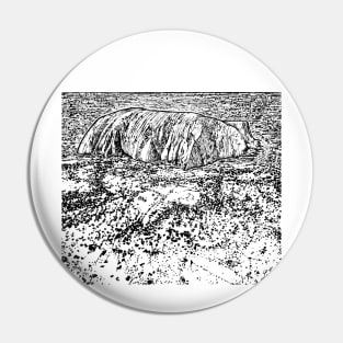 ULURU -  AYERS ROCK  ink painting.2 Pin