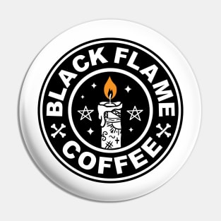 Black Flame Coffee Pin