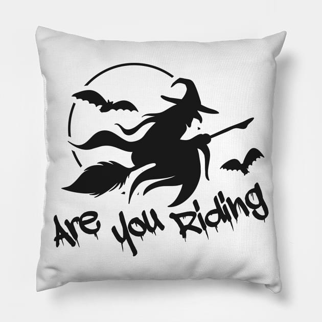 Witch - Are you Riding Pillow by KC Happy Shop