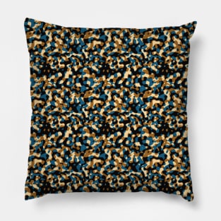 brown camouflage print Pillow