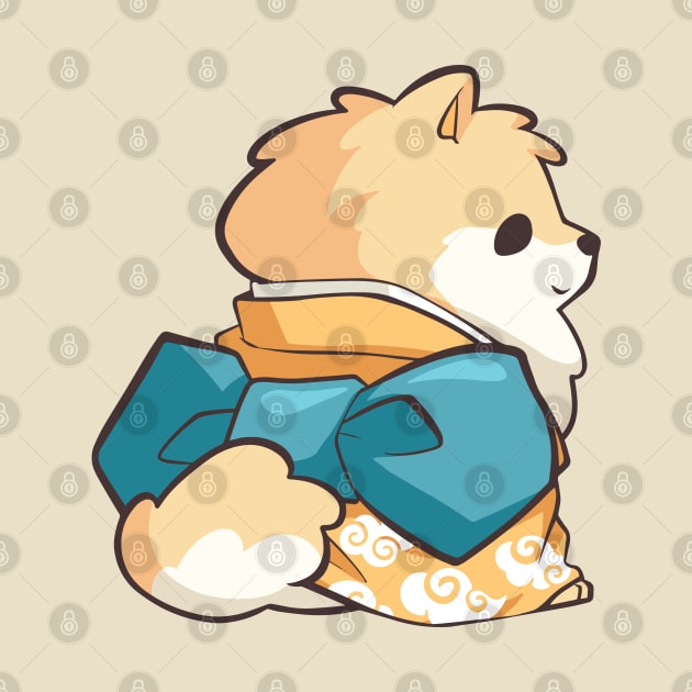 Kimono Pomeranian by Bobblejot