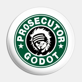 Prosecutor Godot Coffee Pin