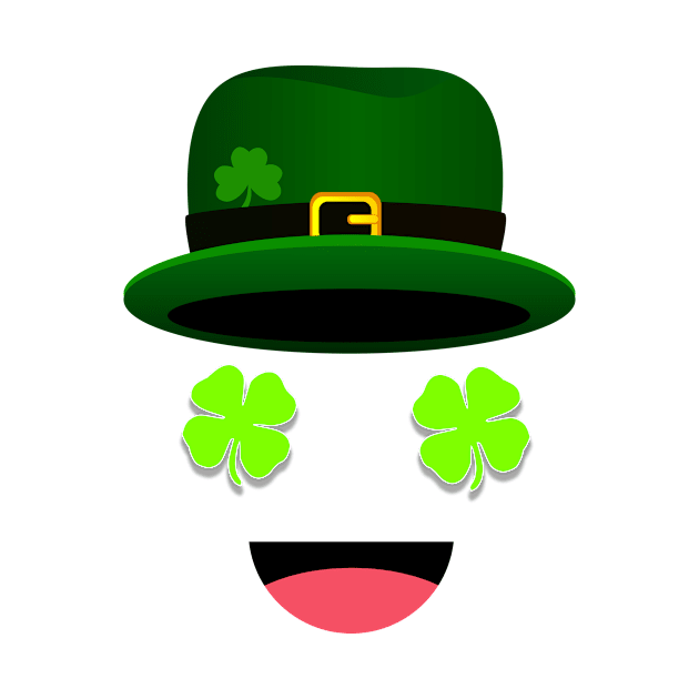 Leprechaun Face Emoji St. Patrick's Day by Designtigrate