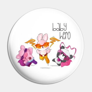 Super Hero Cute Animals Pin