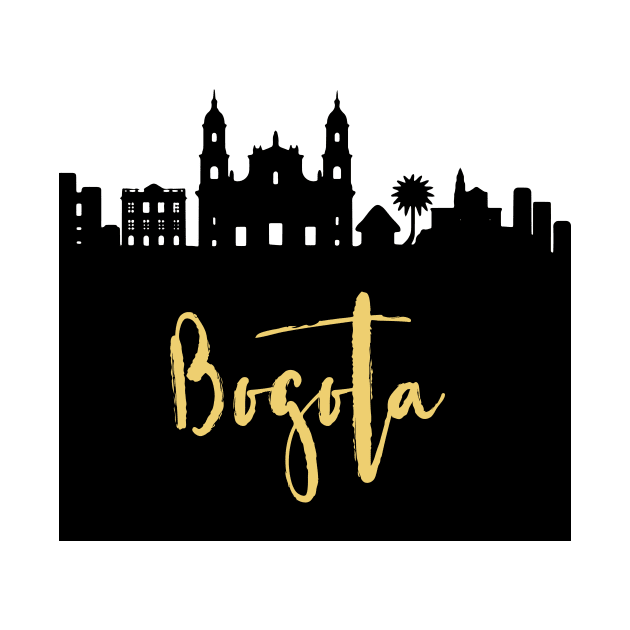 BOGOTA COLOMBIA DESIGNER SILHOUETTE SKYLINE ART by deificusArt