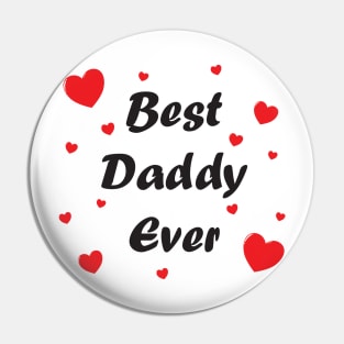 Best daddy ever heart doodle hand drawn design Pin