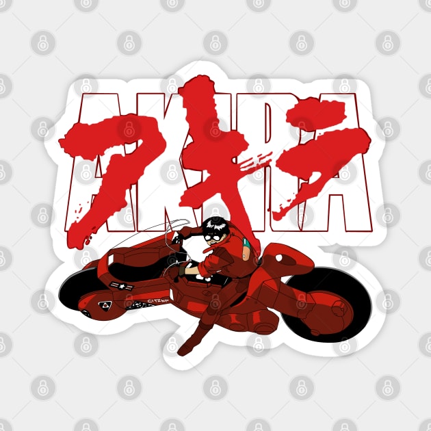 Kaneda's Iconic Ride - Akira Anime Magnet by CoolDojoBro