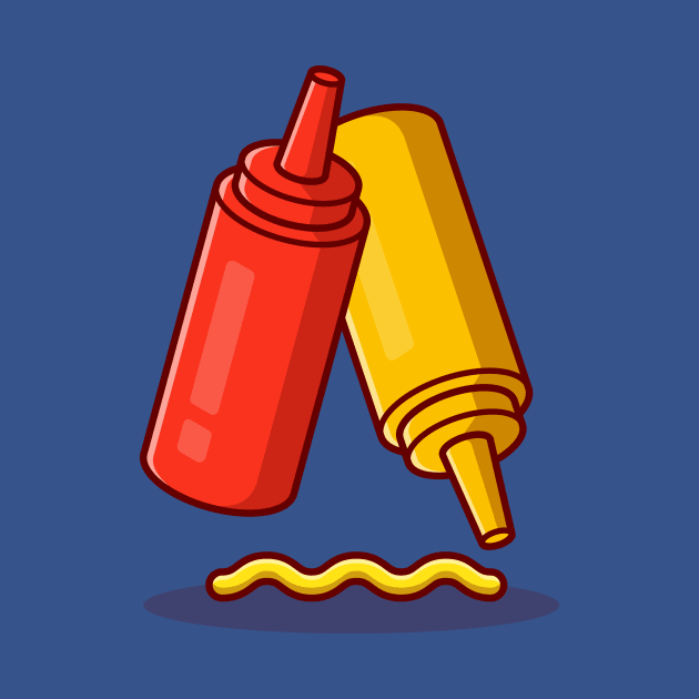 Ketchup And Mustard Cartoon by Catalyst Labs