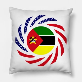 Mozambican American Multinational Patriot Flag Series Pillow