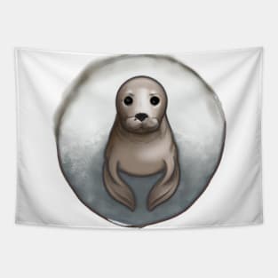 Cute Seal Drawing Tapestry