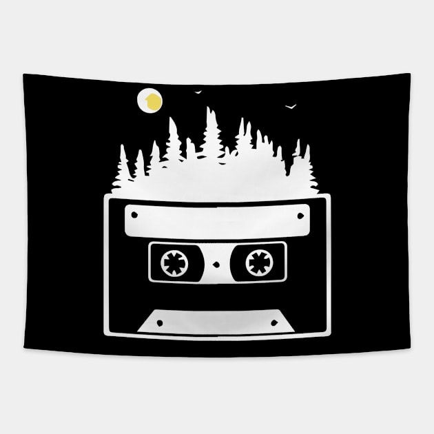 Moonlit Cassette Tapestry by ArtEnTazado