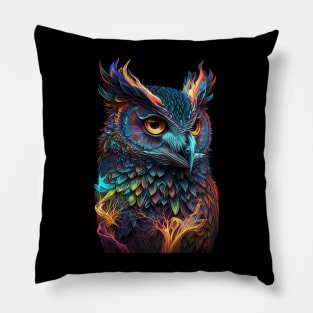 Psychedelic Owl 2 Pillow