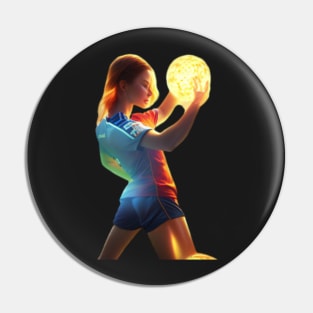 Soccer Neon Girl Pin