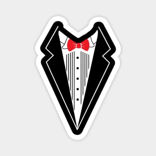 Tuxedo tshirt with bowtie Christmas tux shirt Magnet