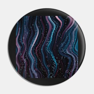 Float with the flow, abstract  image of flowing colors and floating bubbles Pin